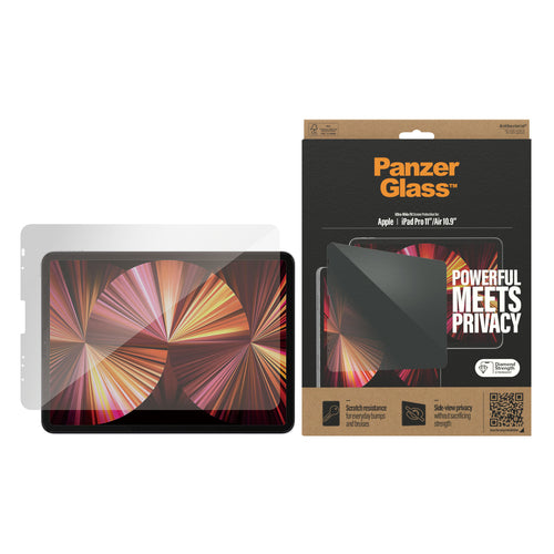 PanzerGlass ® Privacy Screen Protector iPad Pro 11″ (2018, 2020-2022, 2024) | Air 10.9'' (2020, 2022) Clear screen protector Apple 1 pc(s)