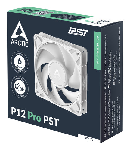 ARCTIC Freezer P12 Pro PST (White) - 120 mm PWM Fan with Cable Splitter