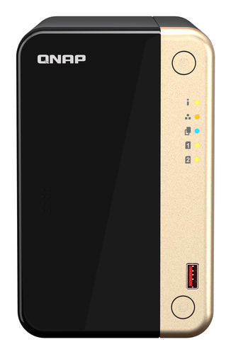QNAP TS-264 NAS Tower Intel® Celeron® N5095 8 GB 0 TB QNAP Turbo System Black, Gold