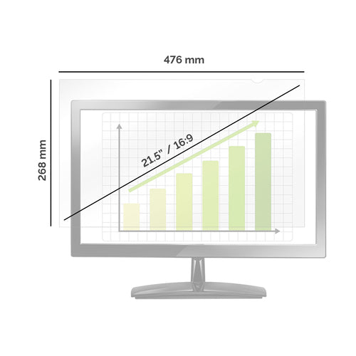 Fellowes PrivaScreen Blackout Privacy Filter - 21.5" Wide (16:9)