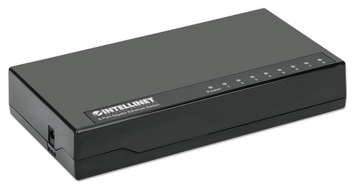 Intellinet 8-Port Gigabit Ethernet Switch, Desktop Size, Plastic, IEEE 802.3az (Energy Efficient Ethernet), Black