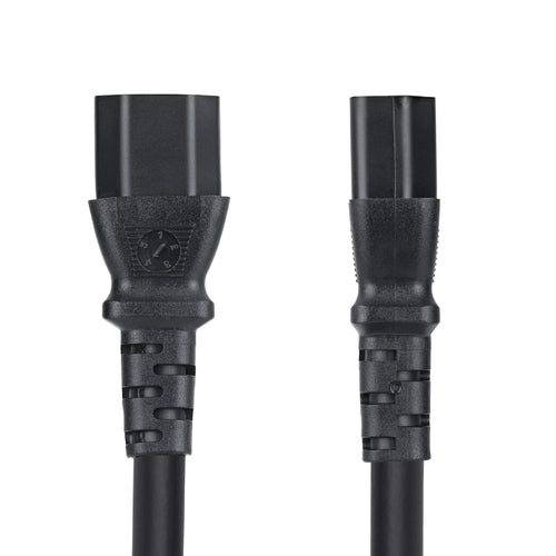 StarTech.com 6ft (1.8m) Heavy Duty Power Extension Cord, Locking C14 to C13, PDU Power Cord, 15A 250V, 14AWG, AC Power Cable Extension, TAA Compliant, UL Listed