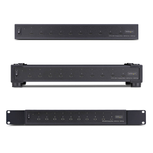 StarTech.com 10-Port USB-C Charging Hub, 60W Per Port, 350W Total Power, Multiport Charger Block / Station, TAA Compliant
