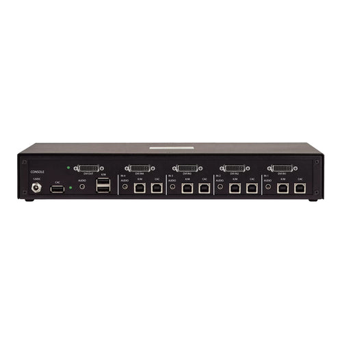 StarTech.com Secure 4-Port KVM Switch, DVI, NIAP 4.0 Desktop KVM for Keyboard / Mouse, Metal Housing, CAC Port, Made in the USA