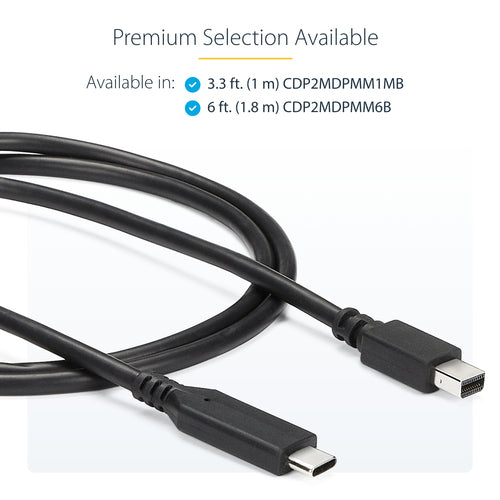 StarTech.com 1 m (3.3 ft.) USB-C to Mini DisplayPort Cable - 4K 60Hz - Black