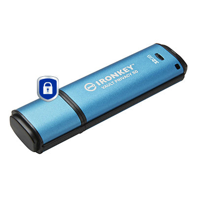 Kingston Technology IronKey 32GB Vault Privacy 50 AES-256 Encrypted, FIPS 197