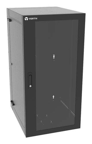 Vertiv Liebert Rack 25U Server Rack Enclosure | Wall Mount | 1219.2x533.4x609.6mm 48x21x24in (HxWxD) | Solid door | Medium depth | rack cabinet (VR1014)