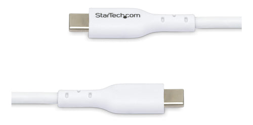 StarTech.com 10ft (3m) White USB-C Charging Cable, USB C Cable, USB 2.0 Type-C Laptop Charger Cord, 60W 3A Power Delivery, TPE Jacket, USB-C Data Transfer Cable, M/M