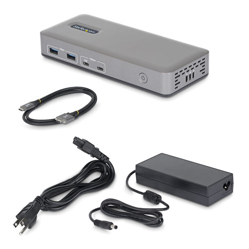 StarTech.com Dual-Monitor USB-C Docking Station, HDMI, 4K 60Hz, 100W Laptop Charging, 1GbE, Driverless, Multi-Monitor Dock For Windows