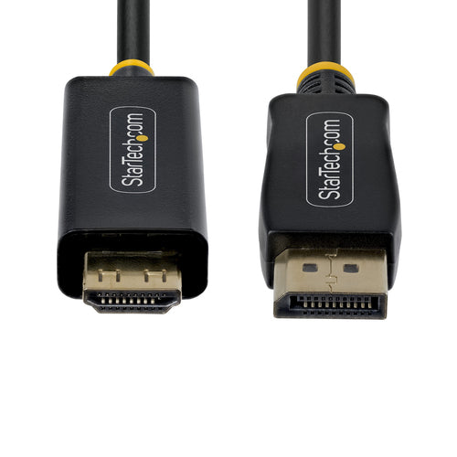 StarTech.com 6ft DisplayPort to HDMI Adapter Cable with Gripping Connectors, 4K 60Hz, HDR, Uni-Directional DP to HDMI Video Converter, DP Desktop to HDMI Monitor