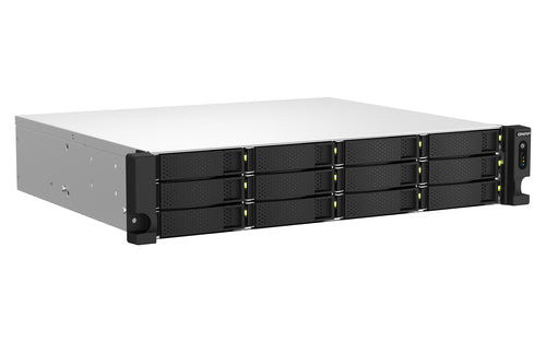QNAP TS-1264U-RP NAS Rack (2U) Intel® Celeron® 8 GB DDR4 0 TB QNAP QTS Aluminium, Black