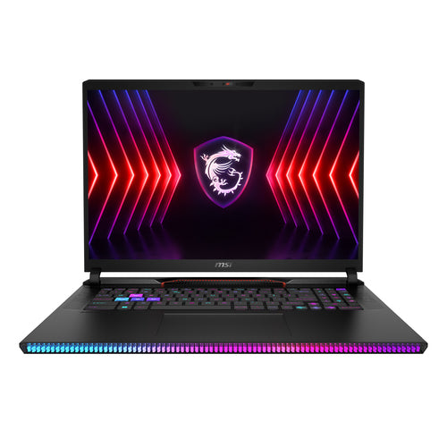 MSI Raider GE78 HX 14VGG-254US Intel® Core™ i7 i7-14700HX Laptop 43.2 cm (17") Quad HD+ 16 GB DDR5-SDRAM 1.51 TB SSD NVIDIA GeForce RTX 4070 Wi-Fi 7 (802.11be) Windows 11 Pro Black