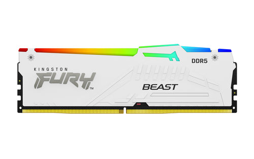 Kingston Technology FURY Beast 64GB 5200MT/s DDR5 CL40 DIMM (Kit of 2) White RGB XMP