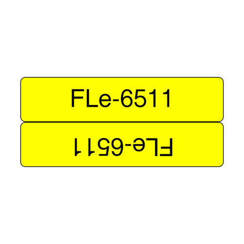 Brother FLE-6511 label-making tape Black on yellow
