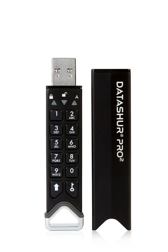 iStorage datAshur PRO2 256 GB | Secure Flash Drive | FIPS 140-2 Level 3 Certified | AES-XTS 256-bit hardware encryption | Password protected | Dust/Water-Resistant |
