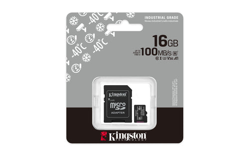 Kingston Technology 16GB microSDHC Industrial C10 A1 pSLC Card + SD Adapter