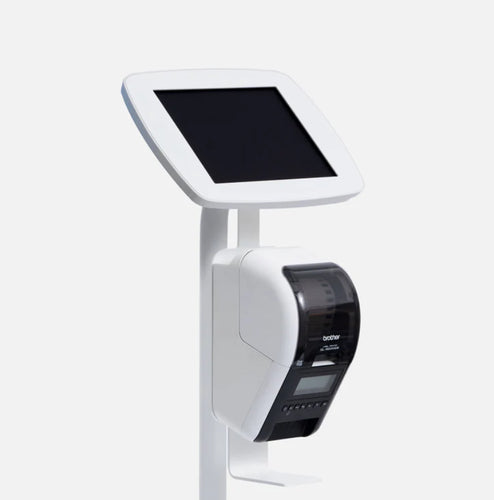 Bouncepad Floorstanding with Brother Printer mount tablet security enclosure White 24.6 cm (9.7")