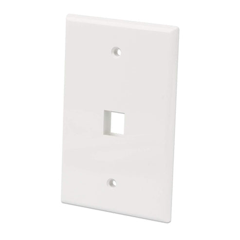 Intellinet 1-Outlet Oversized Keystone Wall Plate, White