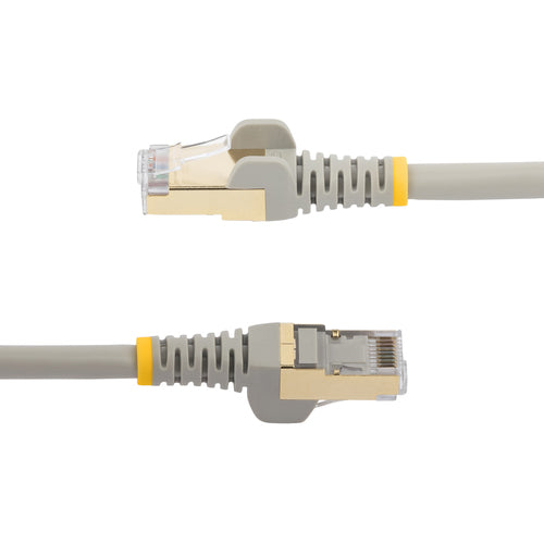 StarTech.com 3ft CAT6a Ethernet Cable - 10 Gigabit Shielded Snagless RJ45 100W PoE Patch Cord - 10GbE STP Network Cable w/Strain Relief - Gray Individually Tested/Wiring is UL Certified/TIA