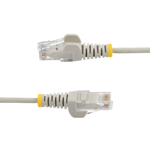 StarTech.com 20ft Gray Slim CAT6 Ethernet Cable, Snagless, 100W PoE, UTP, LSZH, 28AWG Pure Bare Copper Wire, Slim RJ45 Network Patch Cord w/Strain Reliefs, Individually Tested