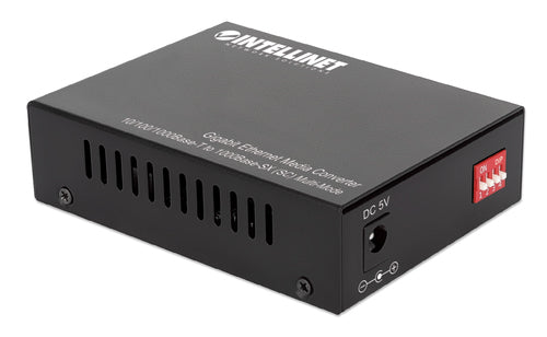 Intellinet Gigabit Ethernet Media Converter 10/100/1000Base-T to 1000Base-SX (SC) Multi-Mode, 550 m (1,800 ft.), Autonegotiation
