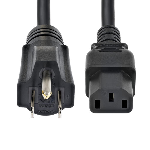 StarTech.com 10ft (3m) Computer Power Cord, NEMA 5-15P to Locking C13 AC Power Cable, 125V 10A, 18AWG, Replacement Computer/Monitor Power Cord, ETL Listed
