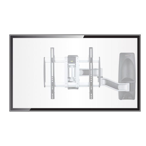 StarTech.com Articulating TV Wall Mount, VESA Wall Mount, Supports 26 to 65 inch/99lb/Flat/Curved TVs, Retractable Low Profile Wall Mount TV Bracket, Adjustable Corner TV Wall Mount