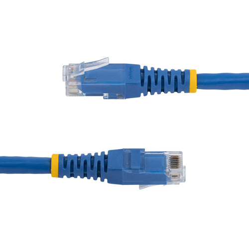 StarTech.com 50ft CAT6 Ethernet Cable - Blue CAT 6 Gigabit Ethernet Wire -250MHz 100W PoE RJ45 UTP Molded Network/Patch Cord w/Strain Relief/ Individually Tested
