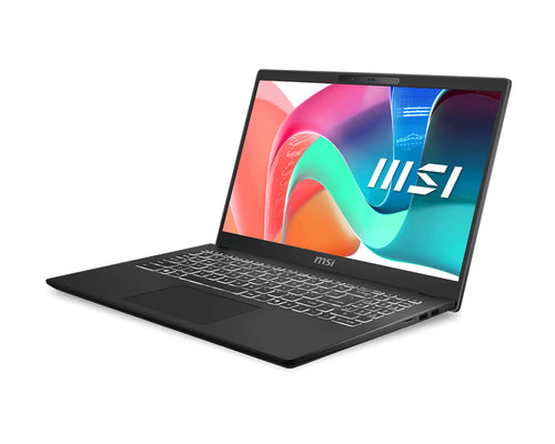 MSI Modern 15 H C2RMTG-406US Intel Core 9 270H Laptop 39.6 cm (15.6") Full HD 32 GB DDR4-SDRAM 1 TB SSD Wi-Fi 6E (802.11ax) Windows 11 Home Black