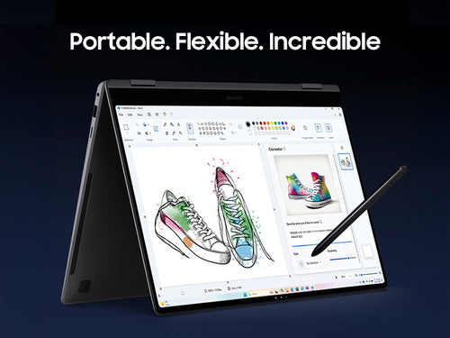 Samsung Galaxy Book5 Pro 360 Intel Core Ultra 7 256V Hybrid (2-in-1) 40.6 cm (16") Touchscreen WQXGA+ 16 GB LPDDR5x-SDRAM 512 GB SSD Wi-Fi 7 (802.11be) Windows 11 Pro Grey
