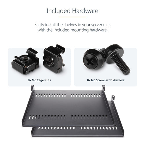 StarTech.com CABSHELF116V2PK rack accessory Rack shelf