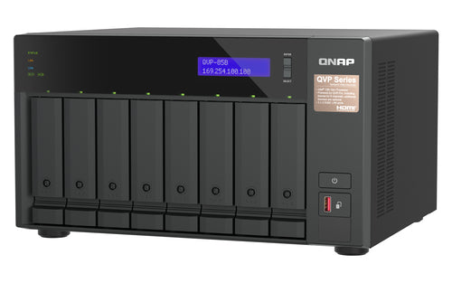 QNAP QVP-85B NAS/storage server Tower Intel® Core™ i5 32 GB DDR4 HDD QVR Pro Black