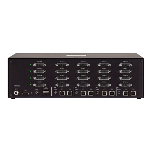 StarTech.com Secure 4-Port Quad-Monitor KVM Switch, DVI, NIAP 4.0 Desktop KVM for Keyboard / Mouse, Metal Housing, CAC Port, Made in the USA