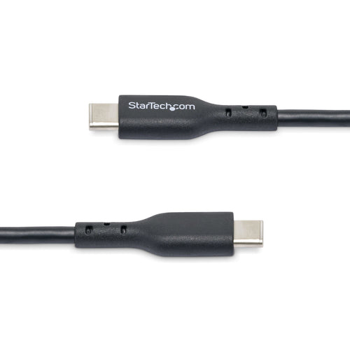 StarTech.com 1m (3ft) USB C Charging Cable, USB-C Cable, USB 2.0 Type-C Laptop Charger Cord, 60W 3A Power Delivery, TPE Jacket, USB-C Data Transfer Cable, M/M