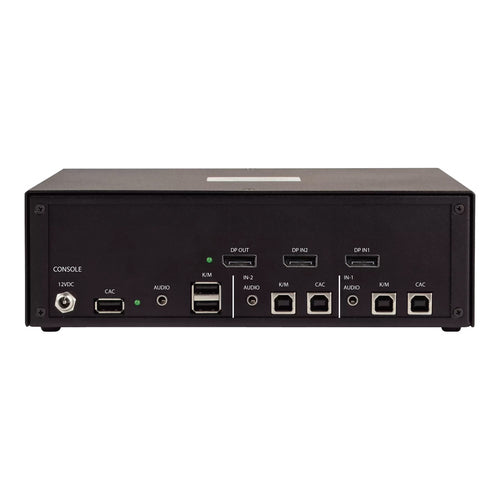 StarTech.com Secure 2-Port KVM Switch, DisplayPort, 4K 30Hz, NIAP 4.0 Desktop KVM, Metal Housing, CAC Port, Made in the USA