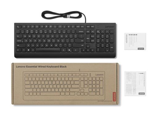 Lenovo 4Y41R64630 keyboard Home/Office USB Spanish Black