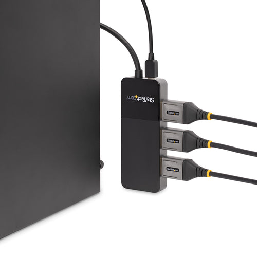 StarTech.com 3 Port Multi Monitor Adapter - DisplayPort 1.4 to 3x 4K DisplayPort Video Splitter - Dual or Triple 4K - Laptop/Desktop DisplayPort MST Hub for Multiple Monitors - For Windows PCs Only