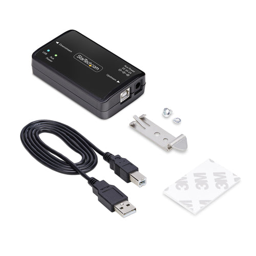 StarTech.com USB Galvanic Isolator, Up To 6KV, Electrical Noise Isolator, IP40, DIN Rail Mount, Isolated Power Filter, USB 2.0/1.1, 5V/250mA, Plug-and-Play, TAA