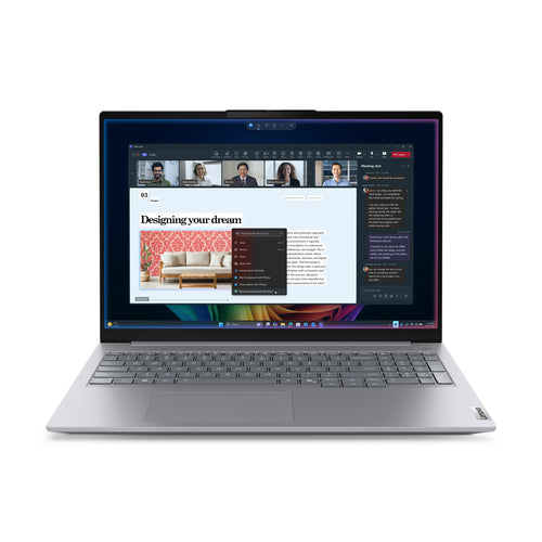 Lenovo ThinkBook 16 G9 IPL Copilot+ PC Intel Core Ultra 7 355 Laptop 40.6 cm (16") Touchscreen WUXGA 16 GB DDR5-SDRAM 512 GB SSD Wi-Fi 7 (802.11be) Windows 11 Pro Grey