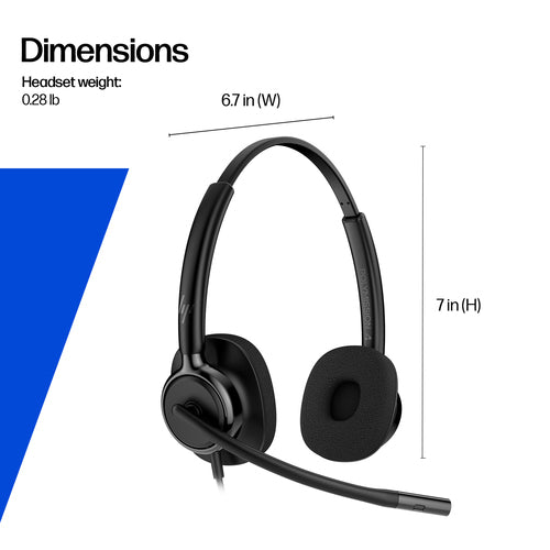 HP Poly Mission 425 Stereo USB Wired Headset Classic (Bulk)