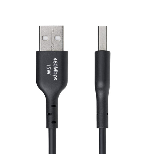 StarTech.com 3ft (91cm) USB-A to USB-C Charging Cable, Charge & Sync, 3A, USB 2.0, TPE Jacket - Black USB Charging Cord