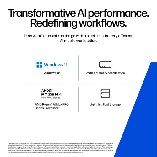 HP ZBook Ultra G1a AMD Ryzen AI Max+ PRO 395 Mobile workstation 35.6 cm (14") Touchscreen 2.8K 64 GB LPDDR5x-SDRAM 1 TB SSD Wi-Fi 7 (802.11be) Windows 11 Pro Silver