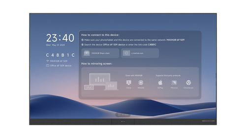 MAXHUB LX165V07 meeting room display 4.19 m (165") 1920 x 1080 pixels LED Wi-Fi 6 (802.11ax) Black Bluetooth