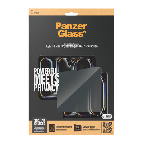 PanzerGlass ® 2-Way Privacy Screen Protector iPad Air 13'' (2024-2025) | iPad Pro 13'' (2024-2025) | Ultra-Wide Fit Clear screen protector Apple 1 pc(s)