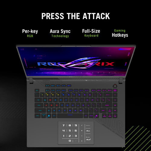 ASUS ROG Strix G16 Laptops AMD Ryzen™ 9 9955HX3D Laptop 40.6 cm (16") WQXGA 16 GB DDR5-SDRAM 1 TB SSD NVIDIA GeForce RTX 5070 Ti Wi-Fi 6E (802.11ax) Windows 11 Home Grey