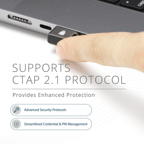 Kensington VeriMark Guard 2.1 USB-C Fingerprint Security Key-FIDO2, WebAuthn/CTAP2.1, FIDO U2F-Cross Platform