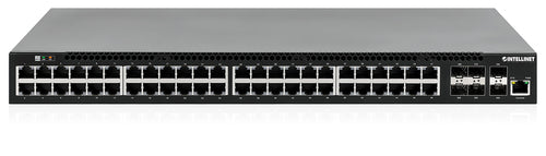 Intellinet 54-Port L3 Fully Managed PoE+ Switch with 48 Gigabit Ethernet Ports and 6 SFP+ Uplinks