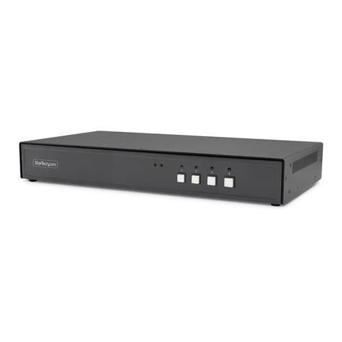 StarTech.com Secure 4-Port Dual-Monitor KVM Switch, 1x DisplayPort In to 2x HDMI Out, 4K 30Hz, NIAP 4.0 Desktop KVM, Metal Housing, CAC, Made in the USA