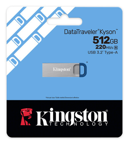 Kingston Technology DataTraveler 512GB Kyson 220MB/s Metal USB 3.2 Gen 1