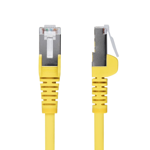 StarTech.com 6in Yellow CAT6a Ethernet Cable, Snagless RJ45, 10GbE, 100W PoE++, S/FTP, LSZH, 27AWG Pure Bare Copper Wire, 500MHz, Shielded Network Patch Cord w/Strain Reliefs, Individually Tested/ETL Verified